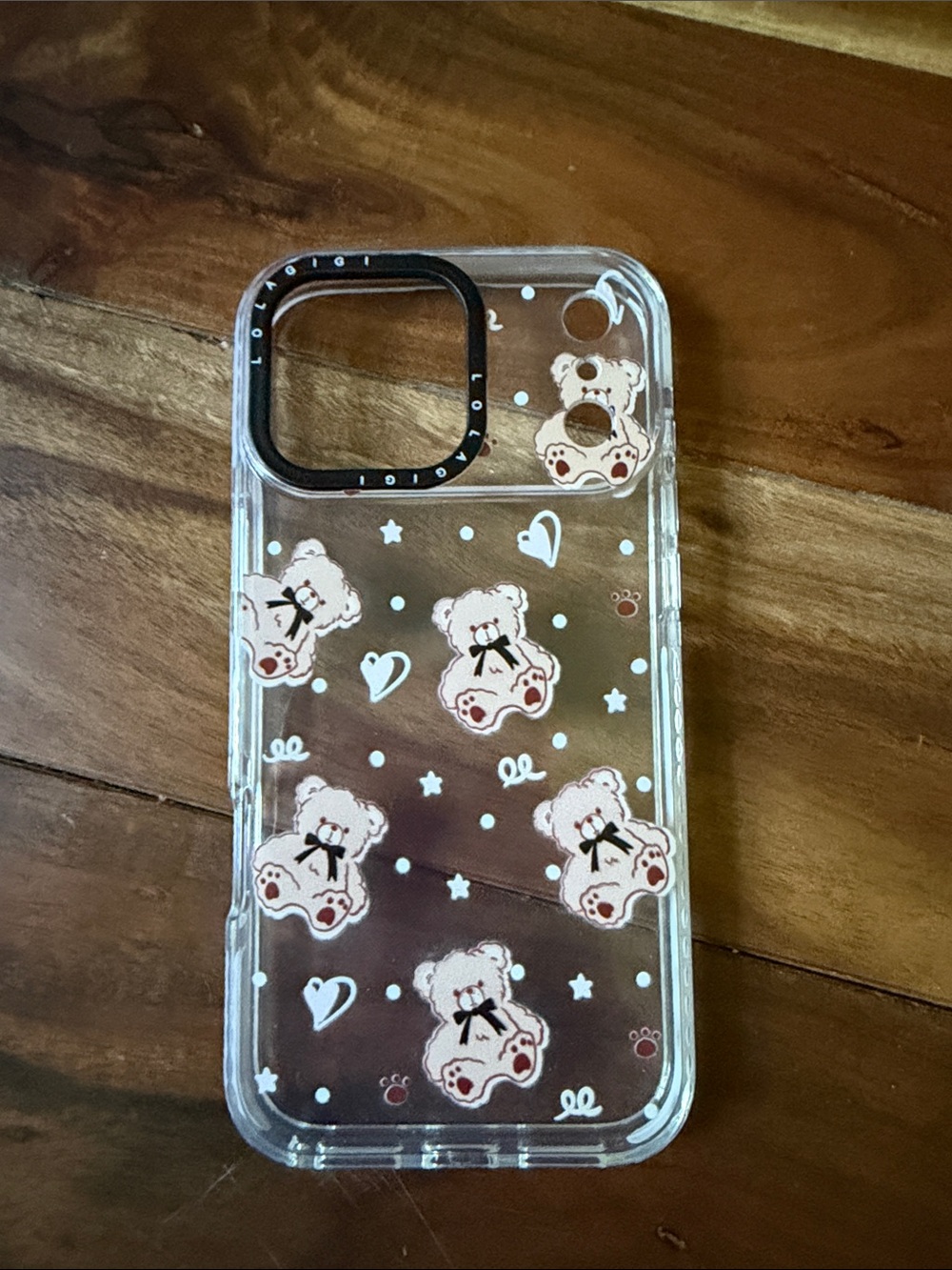 Clear Teddy Bear iPhone 17 pro max Case